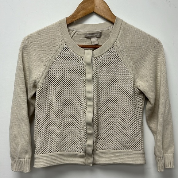BANANA REPUBLIC finely knitted beige sweater, with hidden buttons size S - Picture 1 of 8